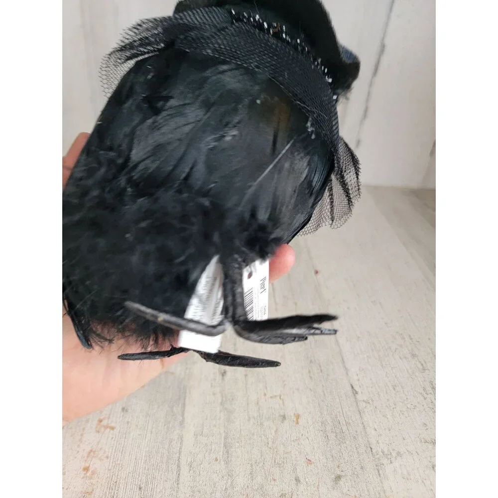 Pier 1‎ black glitter witch owl Halloween home decor prop unique